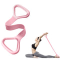 Resistance Bands, Figure 8 Fitness Resistance Bands with Handles, arm Bands for Workout - color: Pink