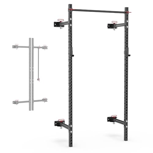 Synergee 2200 Folding Rack – 750 lb Capacity Power Cage - color: c) Black 95" x 21"