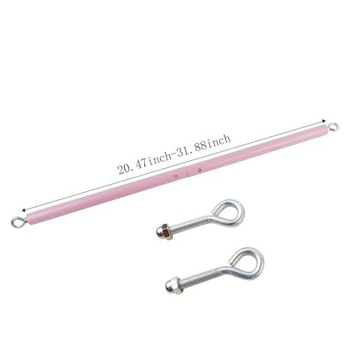 Spreader Bar Expandable Exercise Bar, Yoga Training Fitness Gear, Home Pilates Tools, Workout Bar,Sports Gym Kit - style: Pink
