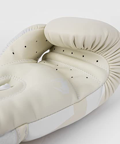Venum Elite Boxing Gloves - color: White/Ivory, size: 10-Ounce