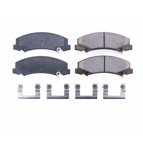 PowerStop Front Brake Pads for Buick Allure 2008-09 |LaCrosse 2008-09 |Lucerne 2006-11 |Cadillac DTS 2006-11 |Chevrolet Impala 2006-13 - Z17 Ceramic Brake Pads with Installation Hardware, 17-1159 - style: 17-1159