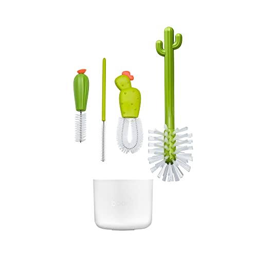 Boon Cacti Bottle Cleaning Brush Set - Includes Bottle Brush,Nipple-Brush,Detail-Brush,and Straw-Brush - Baby-Bottle-Brush Set for-Bottle Drying Rack - Baby Essentials -,4 Count (Pack of 12) - size: 4 Piece Set (Pack of 12), style: Cacti Bottle Brush Set