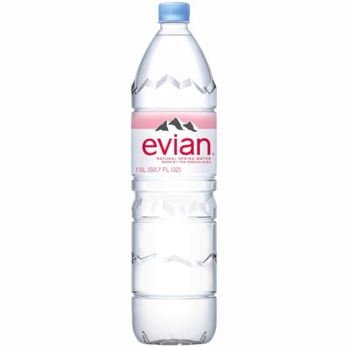 Evian Natural Spring Water, 1.5 L bottle (Pack of 12) - size: 50.7 Fl Oz (Pack of 12)