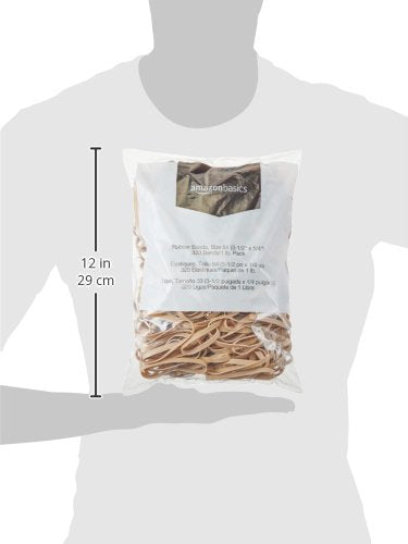 Amazon Basics Rubber Bands, Office Supplies, Size 64 (1/4"), 320 Bands/1 lb Pack, 3-Pack, Tan - size: Size 64, style: 3-Pack