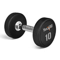 Yes4All Urethane Dumbbell with Anti-Slip Knurled Handle 5-50 LB for Muscle Building - Sold Individually - color: B. 10 Pounds