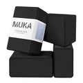 Muka Yoga Blocks 4x6x9 Inch, High Density EVA Foam Yoga Brick for Meditation, Pilates - color: Black, size: 4 pack