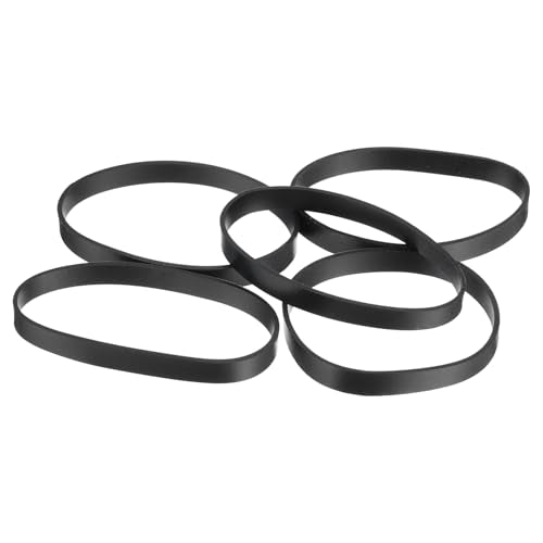 uxcell 60Pcs Silicone Rubber Bands, 5mm x 35.5mm Rubber Bands Rings Cable Ties Strong Elastic Bands Non-Slip for Cord Wrapping Bag Wraps, Black - color: Black, size: 5 x 35.5mm