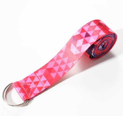 1Pcs Mandala Print Yoga Strap, 6ft Adjustable Stretch Belt with D-Ring, Polyester Fitness Band for Stretching, Pilates, Gym, Back Training and Physical Therapy