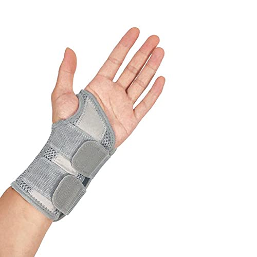 NuCamper Wrist Brace Carpal Tunnel Right Left Hand for Men Women, Night Wrist Sleep Supports Splints Arm Stabilizer with Compression Sleeve Adjustable Straps,for Tendonitis Arthritis Pain Relief - size: Small/Medium (Pack of 1), style: Left Hand-Gray