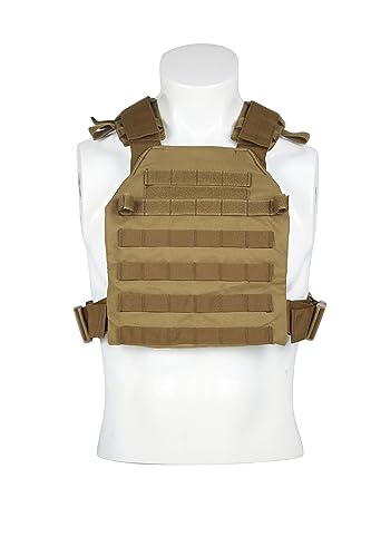 Greencity Weight Vest Adjustable Strength and Endurance Training, Tactical Vest Quick Release with Molle System, Fitness Workouts, Running - color: TAN