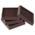 Jayen Non Slip Furniture Caster Cups Coasters Pads for Hardwood Floors, 3x3 | prevent furniture from Sliding, rubber, heavy duty, floor protection, keep furniture in place - size: 4 Pcs Brown