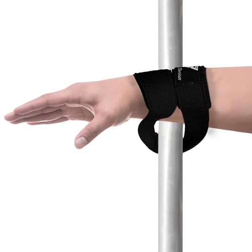 Weight Lifting Straps Figure 8, Anti Slip Strap with cuffs wrist Support for Gym Workout Deadlift Powerlifting Bodybuilding Weightlifting, Fitness Strength Training, Hand Bar Grip for Men - color: F BLK