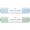 S&T INC. Aura Yoga Mat Towel, Quick Dry Towel, Soft and Absorbent for Gym, Pilates, and Hot Yoga Mat, 2 Pack, 26.5 inches x 72 inches, Microfiber, Blue & Sage Green - color: Blue & Sage Green