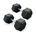 Rubber Hex Dumbbell, Multiple Weight Options 15-550 lbs | Premium Coated Free Weights Dumbbells for Home Gym Strength Training, Rack Not Included - color: 100LB pair