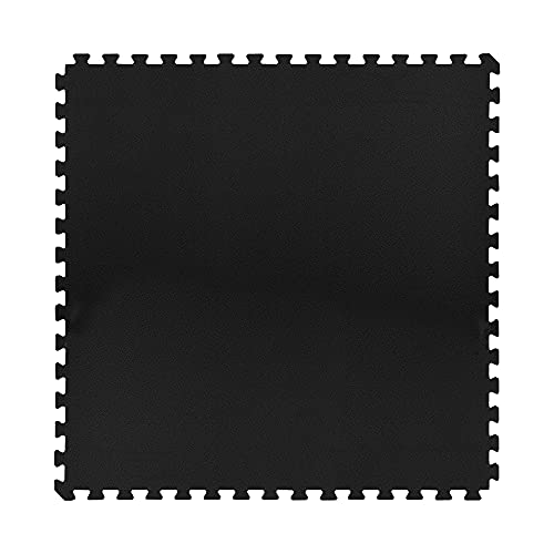 FlooringInc's 1" Thick Foam Tiles, 3'x3' or 2'x2' Reversable Interlocking Tiles, Ideal Yoga Mat, Gymnastics Mat, Workout Mat for MMA and Jiu Jitsu Training - color: Black/Gray, size: 16 - 3'x3' Tiles (144 Sq Ft)