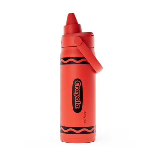 CamelBak Crayola Chug Insulated Stainless Steel Water Bottle, Cold Retention Design with Spill Resistant Chug Lid for Everyday Hydration, 16oz, Cherry Red - color: Cherry Red
