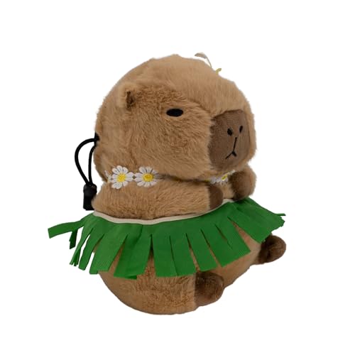 Rock Climbing Chalk Bag – Cute Plush Chalk Bag for Bouldering, Gym, Indoor & Outdoor Climbing – Drawstring Closure, Adjustable Waist Belt – Fun Character Design for Climbers - color: Capybara Hawaii