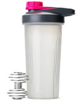 Mr. Pen Shaker Bottles for Protein Mixes - 28 oz | Gray & Pink Protein Shaker with Wire Whisk Ball - color: Gray/Pink