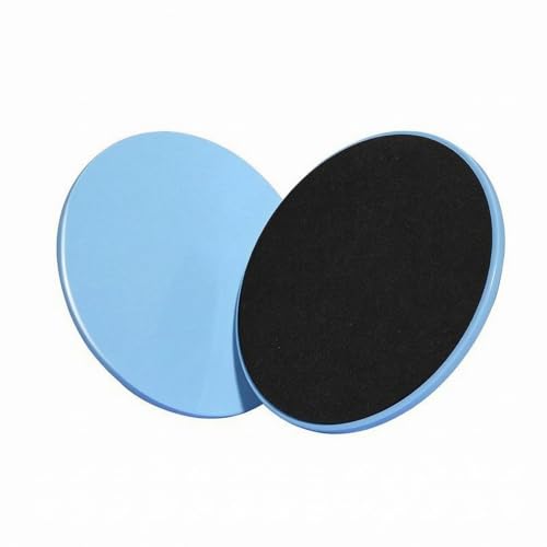 Fitness Sliding Discs Double Sided Core Training Discs Hard Floor Based Core Sliders for Indoor Floors - color: Lake Blue