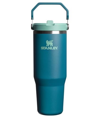 STANLEY IceFlow 2.0 Flip Straw Tumbler with Handle 30 oz | Twist On Lid and Flip Up Straw | Leak Resistant Water Bottle | Insulated Stainless Steel | BPA-Free | Coastal Teal - color: Coastal Teal, size: 30 Ounces