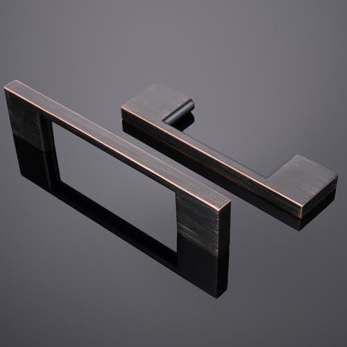10 Pack 5 Inch(128mm) Cabinet Pulls Oil Rubbed Bronze Kitchen Cabinet Handles Zinc Alloy Drawer Pulls Solid Cabinet Hardware - color: Oil Rubbed Bronze, size: 5'' Hole Center(128mm)