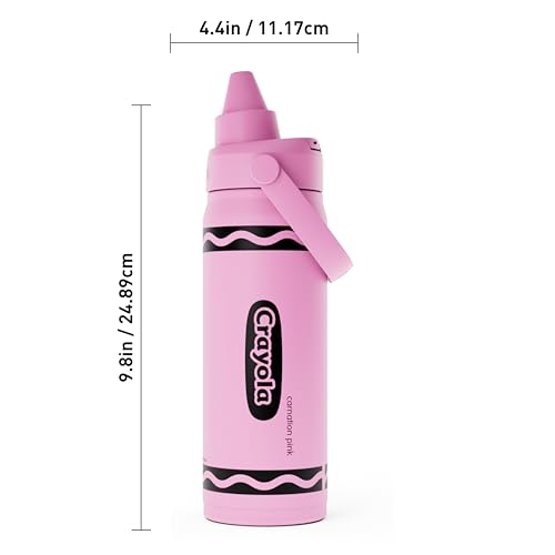CamelBak Crayola Chug Insulated Stainless Steel Water Bottle, Cold Retention Design with Spill Resistant Chug Lid for Everyday Hydration, 16oz, Carnation Pink - color: Carnation Pink