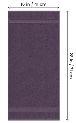 Utopia Towels 6 Pack Premium Hand Towels Set, 16 by 28 inches, 100% Ring Spun Cotton, Ultra Soft and Highly Absorbent 600GSM Towels for Bathroom, Gym, Shower, Hotel, and Spa, Plum - color: Plum, size: 6 Hand Towels