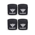 TWISTER FIGHT WEAR Boxing Hand Wraps 180" (4.5 Meter) – Premium Cotton-Polyester Blend with Thumb Loop and Hook & Loop Closure for Boxing, MMA, Muay Thai & Kickboxing - color: Black (2 Pair)