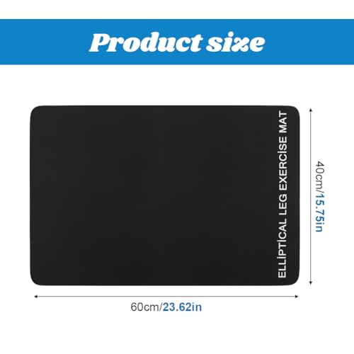 Ellipse Leg Exerciser Machine Mat, Non-Slip Rubber Workout Mat for Under Desk Ellipticals, Exercise Equipment Pad for Electric Seated Foot Pedal Exerciser Enhanced Stability