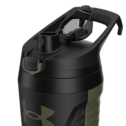 Under Armour 32 oz Insulated Water Bottles - Sports Water Jug with Fence Hook, Leak Resistant for Baseball, Football & More, 32 oz Insulated, Marine OD Green - color: Marine OD Green, size: 32 Ounces