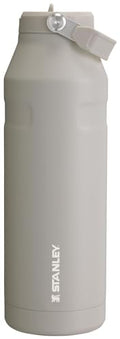 Stanley IceFlow Flip Straw 2.0 Water Bottle 50 OZ | Built-In Straw with Larger Opening | Lightweight & Leak-Resistant | Insulated Stainless Steel | BPA-Free | Ash - color: Ash, size: 50 Ounces