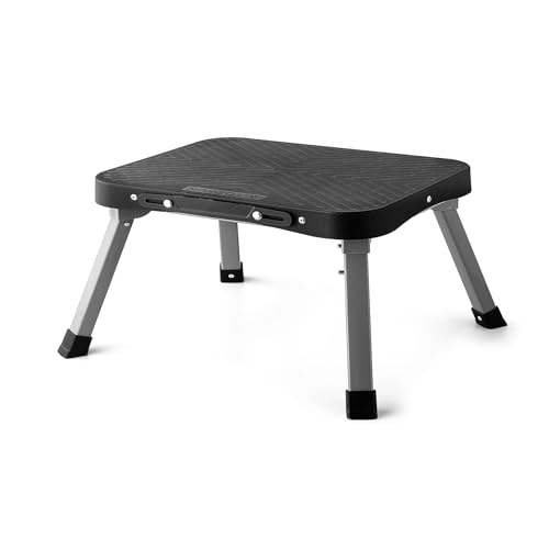 11" Folding Step Stool, Non-Slip 16x12 Large Platform, No Assembly | Sturdy Steel Frame, Portable Compact for Kids Adults Seniors at Indoor Outdoor, Durable & Safe, Kitchen Bedroom RV Office - size: 11 inch