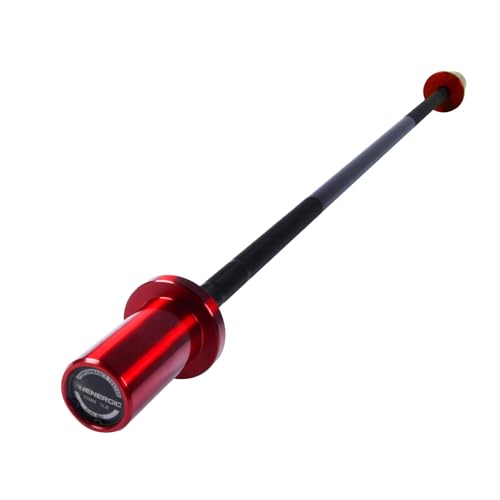Kids Barbell 5LB Mini Barbell Bar 4ft for Beginner Women & Kids Weighted Bar, Compatible with 2-Inch Weight Plates, for Strength Training Gym Weight Lifting - color: Black&Red
