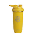Smartshake Harry Potter Reforce Stainless Steel Protein Shaker Bottle 900 ml | 30 oz - Leakproof Screw-on Lid - BPA Free – Unisex - Non Insulated - Hufflepuffs Logo - color: Yellow