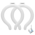 Neck Cooling Tube with Cold Insulated Bag,Neck Cooler Wraps,Reusable 18℃/64℉ Ice Neck Ring Wearable Body Cooling Products for Summer (White*2) - color: White*2