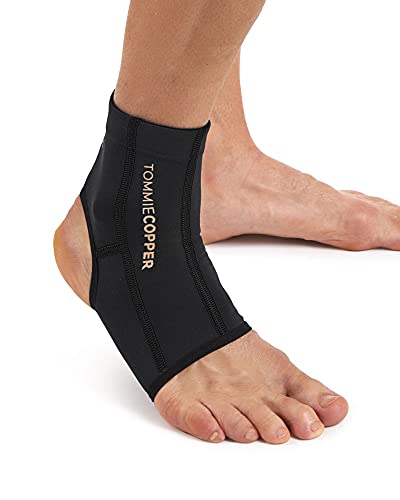 Tommie Copper Performance Compression Ankle Sleeve, Unisex, Men & Women, Breathable Extra Support Sleeve for Joint & Muscle Support - Black, Small - size: Small