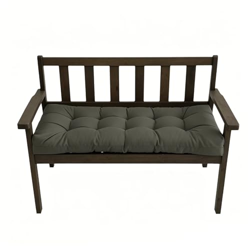 40x20in Waterproof Bench Cushions for Outdoor Furniture Tufted Swing Loveseat Seat Cushions Porch Swing Pad Dark Grey - color: Dark Grey
