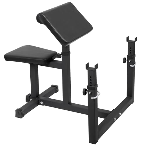 HSM Preacher Curl Weight Bench Max load 450lbs Strength Training Seated Arm Isolated Barbell Dumbbell Biceps Station Home Gym