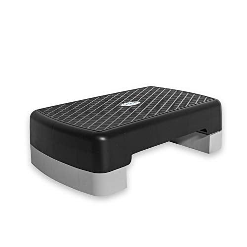 Tone Fitness Compact Aerobic Step Platform | Exercise Step - style: Black/Gray