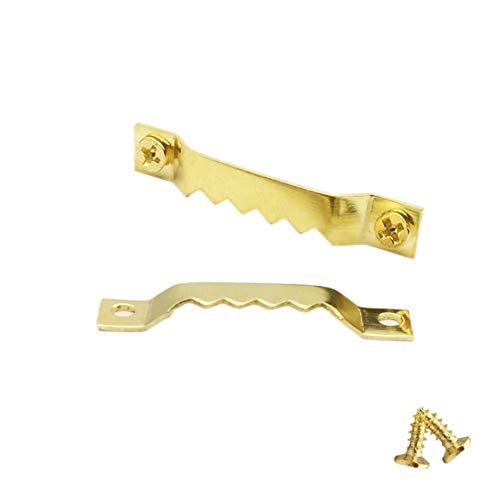 50 Pack Small Sawtooth Picture Hangers Steel Picture Hangers Picture Frames Hangers with Screws Picture Hang Solutions, for Hanging Clock Paintings Artwork Picture Frame Hook Photos(Gold) - color: Small Gold -50 Pack