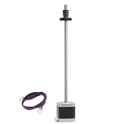 Iverntech NEMA 17 Stepper Motor with Integrated Tr8x2 2mm Lead 310mm T8 Lead Screw for 3D Printers Z Axis or CNC Machine - size: 310-Tr8X2