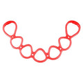 7 Ring Stretch Resistance Exercise Band, Workout Bands Yoga Stretching for Home Fitness, Foot, Leg and Arm Exerciser Stretch Band, Center Workout Walking Exercise - color: Red