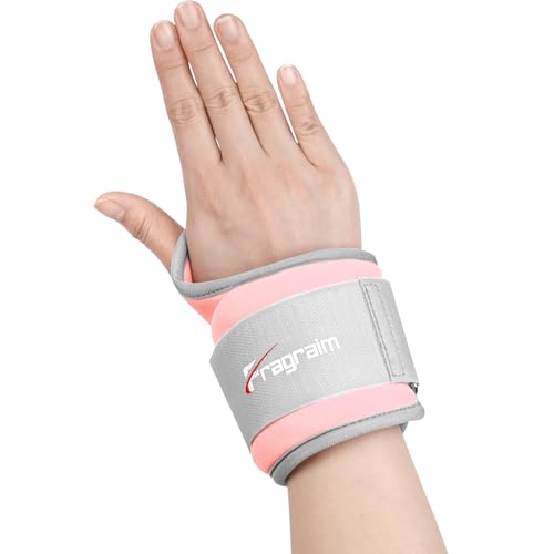 Fragraim Wrist Weights for Women Men with Thumb Loops Lock 1lb*2 1.5lbs*2 2lbs*2 2.5lbs*2 3lbs*2 Wrist and Ankle Weights Sets for Walking Running Strength Training Exercises, Physical Therapy - color: Pink, size: 2 lbs x 2