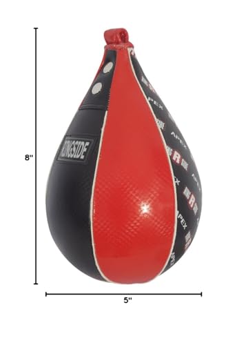 Ringside Apex Boxing Speed Bag - Premium Synthetic Leather Punching Ball, Multiple Sizes & Colors, Ideal for Hand-Eye Coordination, Training Equipment for Fighters - color: Red/Black, size: X-Small