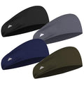 Tough Headwear Mens Headband | Sweat Headbands for Men Women Working Out Running Sports – Athletic Sweat Band Exercise - color: (4 pack) Black, Gray, Blue, Green