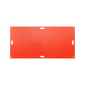 12Pcs 3'x8' Ground Protection Mats w/22 Connectors, Double Sided Diamond Tread, High Density Polyethylene, 90Ton Load Heavy Duty Mat for Lawn Dirt Construction(Orange) - size: 3x8 orange