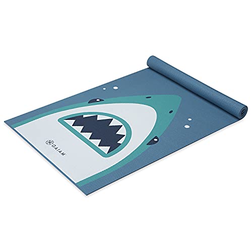 Gaiam Kids Yoga Mat Exercise Mat, Yoga for Kids with Fun Prints - Playtime for Babies, Active & Calm Toddlers and Young Children - color: Chomper