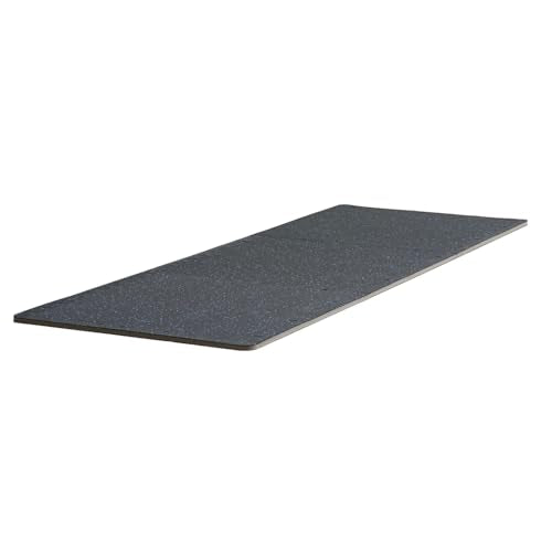VEVOR 0.56Inch 24sq.ft 6 Tiles Gym Flooring for Home Gym, Rubber Top with High Density EVA Foam, 25 x 25In Gym Floor Exercise Equipment Mats, Interlocking Gym Mats, Puzzle Workout Mats, Black & Blue | Rubber Top with High Density EVA Foam, 25 x 25in Floor