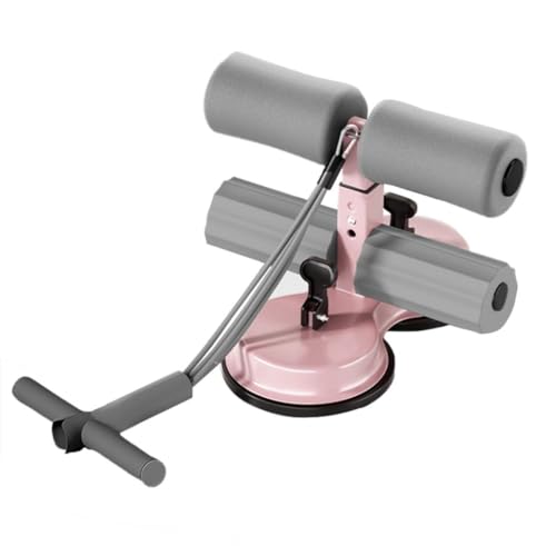 Sit Up Machine and Ab Machine with Puller Elastic, Abs Master Foot Holder with Double Suction, Ergonomic Design for Abdominal Muscles Training for Ab Workouts, Sit-Ups and Core Exercises. - color: Beige