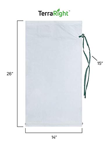 Sandbags - Extra Durable Empty White Woven Polypropylene Sand Bags w/Ties, Max. UV Protection, 14" x 26" (50 Count) - color: White, size: 1 Count (Pack of 50)